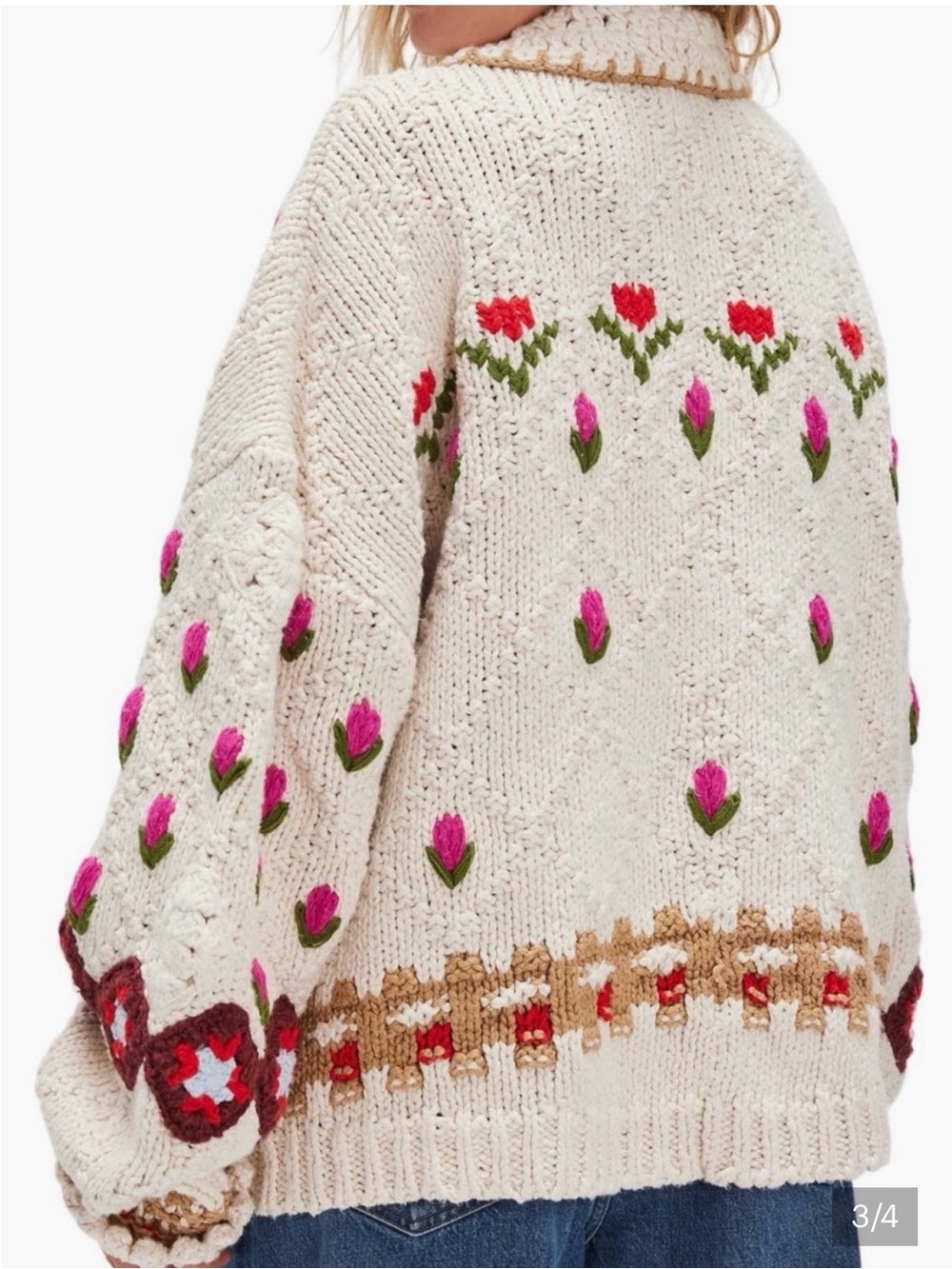 Free People Rosebud Oversized Cardigan Sweater - Picture 6 of 9